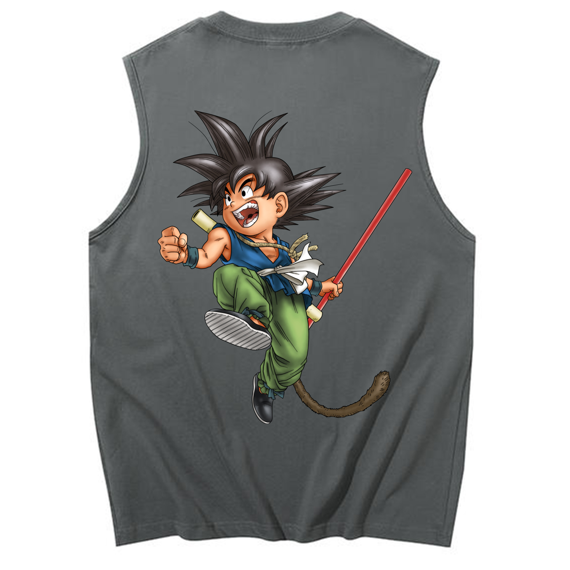 （画像用） ドラゴンボール 孫悟空（そん ごくう）Son Goku カカロット DRAGON BALL Kakarotto コットン100％タンクトップ（背面プリント）
